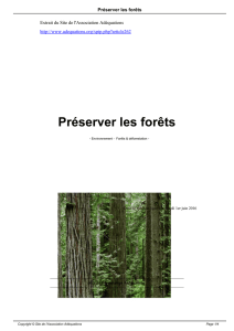 Préserver les forêts
