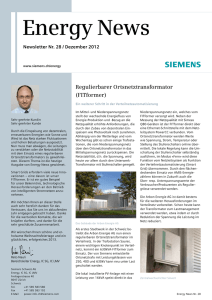 Energy News - Siemens Schweiz