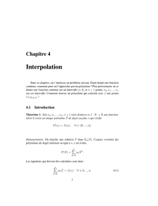 Interpolation polynomiale