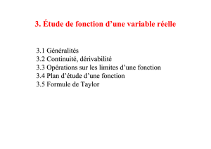 3. Étude de fonction d`une variable réelle