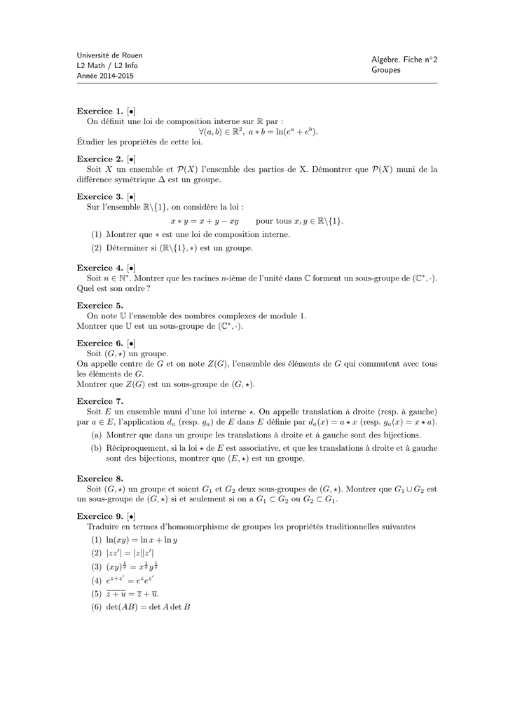 Fiche 2 Sur Les Groupes