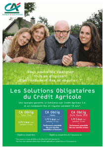 Les Solutions Obligataires du Crédit Agricole
