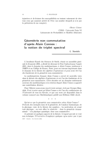 Géométrie non commutative d`après Alain Connes