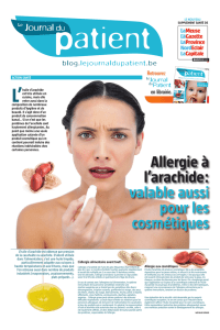 Allergie à l`arachide: valable aussi pour les cosmétiques