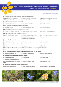 Quiz - Niveau 3 - Observatoire Régional de l`Environnement Poitou