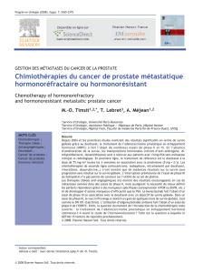 Chimiothérapies du cancer de prostate métastatique