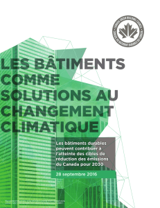 Les bâtiments comme solutions au changement climatique