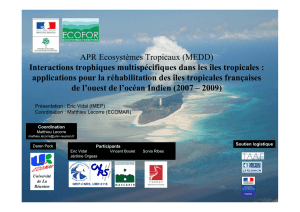 Interactions trophiques multispécifiques dans les îles - GIP