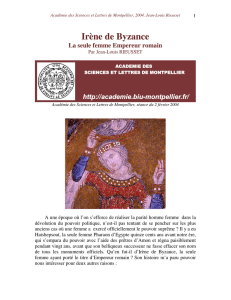 Irène de Byzance - Académie des Sciences et Lettres de Montpellier