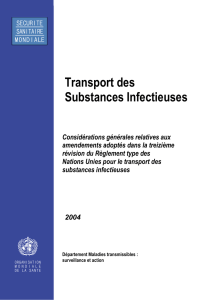 Transport des Substances Infectieuses