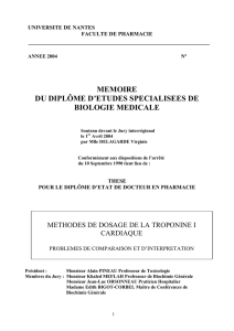 memoire du diplôme d`etudes specialisees de biologie medicale