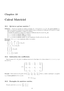 Calcul Matriciel