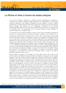 Le Rhône et Arles à travers les textes antiques