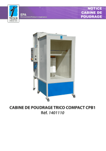 CABINE DE POUDRAGE TRICO COMPACT