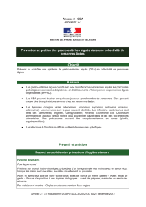 Prévention et gestion des gastro-entérites - CCLIN Paris-Nord