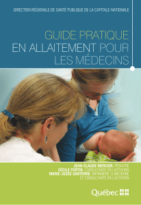 guide pratique en allaitement pour les médecins