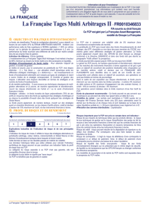 Prospectus Complet de `La Française Tages Multi Arbitrages II