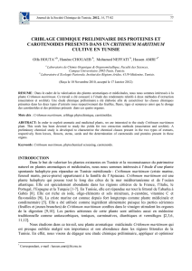 CRIBLAGE CHIMIQUE PRELIMINAIRE DES PROTEINES ET