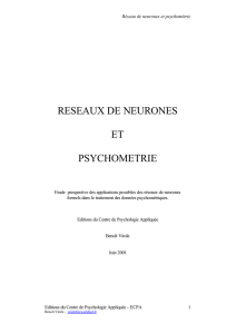 Réseaux de neurones et psychométrie