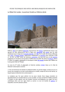 Le Ribat fort arabo- musulman fondé au VIIIème siècle