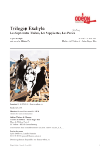 Trilogie Eschyle - Théâtre de l`Odéon