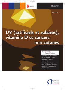 UV (artificiels et solaires), vitamine D et cancers non cutanés