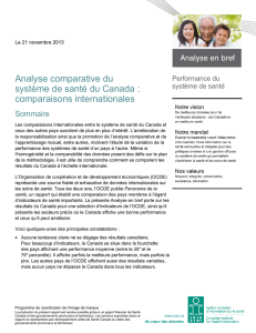 Analyse comparative du système de santé du Canada