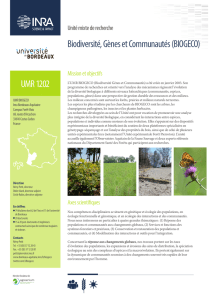 UMR 1202 Biodiversité, Gènes et Communautés (BIOGECO)