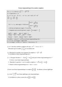 F025 Forme trigonométrique des nombres complexes