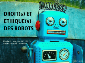 DROIT(s) ET ETHIQUE(s) DES ROBOTS