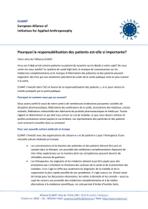 Pourquoi la responsabilisation des patients est-elle si