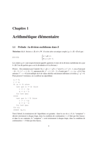 Arithmétique élémentaire - Institut de Mathématiques de Toulouse
