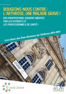 Livre blanc des États Généraux de l`Arthrose 2015-2016