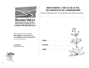 MON HABITAT, C`EST LÀ OÙ JE VIS LES HABITATS ET LES