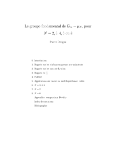 Le groupe fondamental de Gm − µN, pour N = 2,3,4,6 ou 8