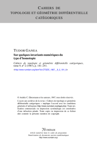 Sur quelques invariants numériques du type d`homotopie