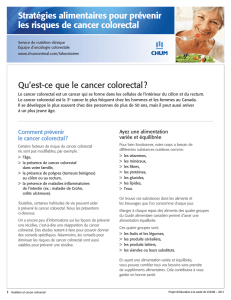 Nutrition et cancer colorectal