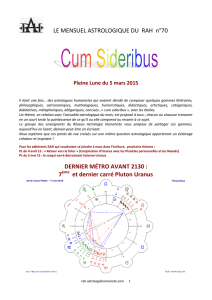 Cum Sideribus N°70 – 5 mars 2015 - Réseau Astrologie Humaniste