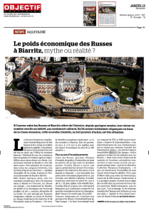 Le poids économique des Russes à Biarritz,mythe ou réalité