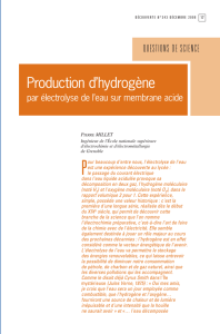 Production d`hydrogène - Palais de la découverte