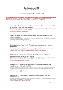 Sujets de thèse 2013 (liste préliminaire)