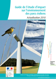 Guide de l`étude d`impact sur l`environnement des parcs éoliens