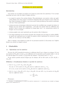 Techniques de calcul matriciel - Site Personnel de Arnaud de Saint