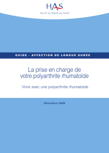 ALD n° 22 - Guide patient : Vivre avec une polyarthrite