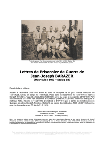 Lettres de Prisonnier de Guerre de Jean