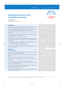 Vaccination contre le virus du papillome huamain
