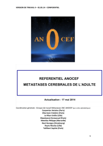 Référentiel métastases cérébrales 2014