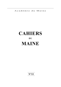 cahiers maine - Académie du Maine