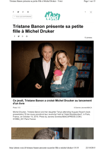 Tristane Banon présente sa petite fille à Michel Druker Ce jeudi