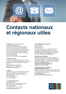 Contacts nationaux et régionaux utiles